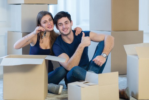 Office relocation planning in Wandsworth with moving team and office furniture