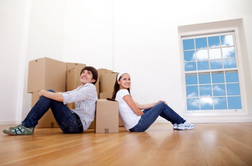 Commercial relocation items loaded into a moving truck