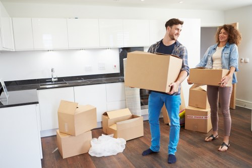 Professional movers handling a flat move in Wandsworth
