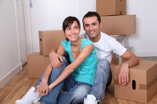 Loading office items in a busy Wandsworth street with access considerations