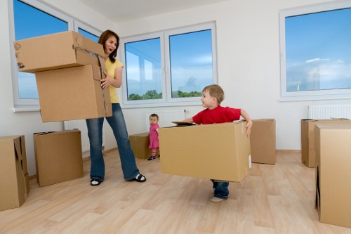 Checklist and packing supplies for a home move