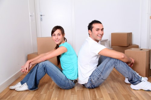 Furniture being prepared for a house move in Wandsworth