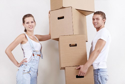 Van removals service outside a Wandsworth residential street
