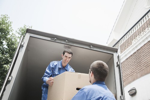 Local moving van on a residential street in Wandsworth